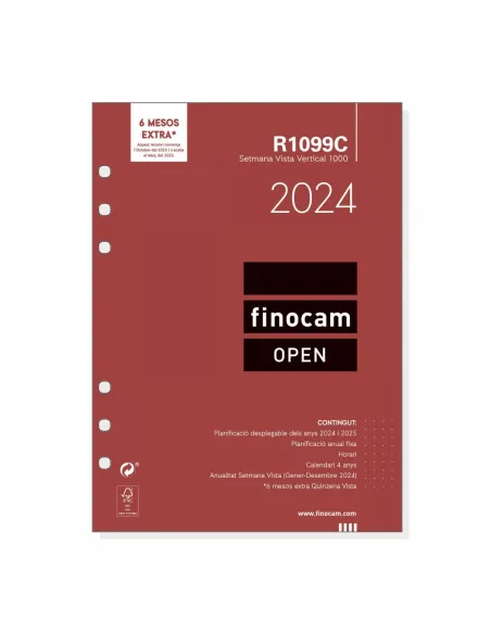 Recambio agenda anillas finocam Open 1000 catalan