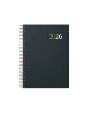 Agenda anual espiral Dohe dia pagina Segovia 14x20 negra