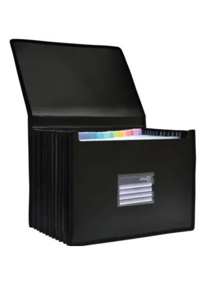 Organizador fuelle extensible 12 divisiones negro