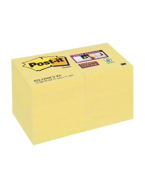 Bloc notas Post-it  51x51 Super Sticky 12 unds
