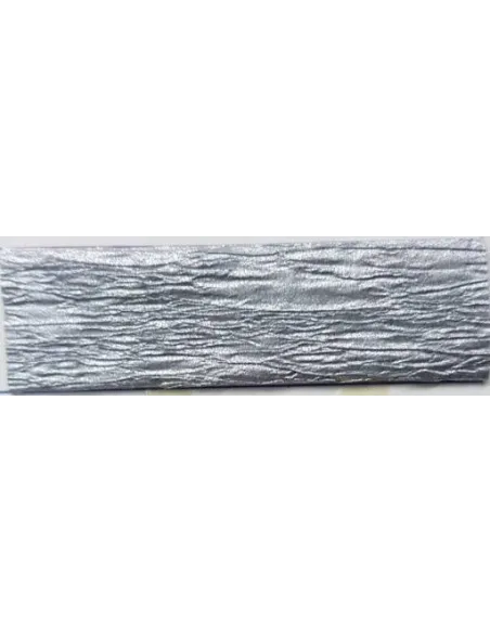 Papel crepe Canson 0,5x2,5 mts metalizado plata 24