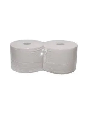 Rollo papel industrial 2 capas blanco