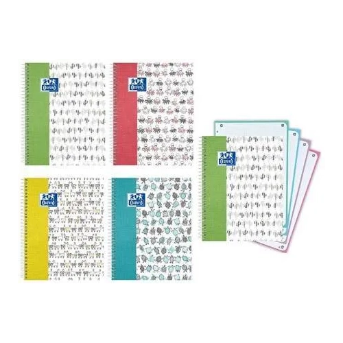 Cuaderno espiral Oxford Funny A5 120 hojas cuadricula 5x5 surtidos