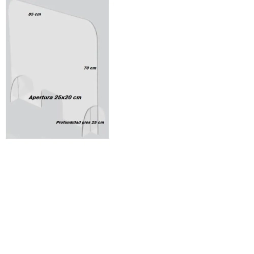 Mampara anticontagio de metacrilato