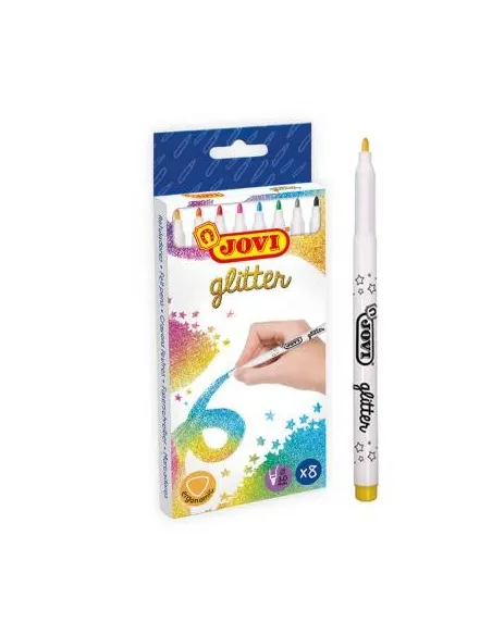 Rotuladores purpurina Jovi estuche 8 unidades