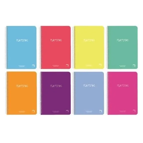 Block  folio 80 hojas rallado 90 grms con tapas PP Plastipac Pacsa