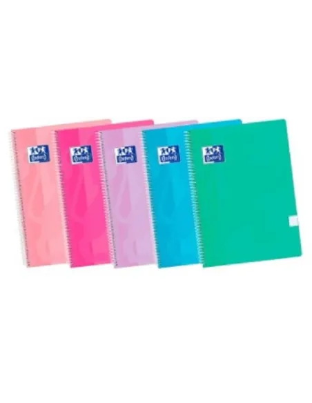 Block oxford folio cuadricula 4x4 tapa plastica colores surtidos