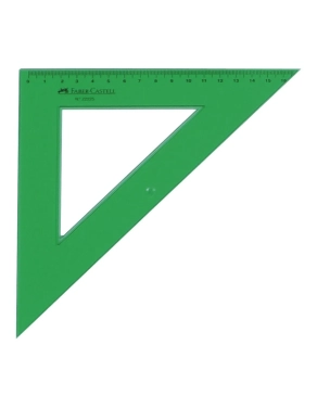Escuadra verde Faber Castell escolar 21 cm