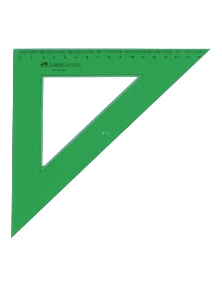 Escuadra verde Faber Castell escolar 26 cm