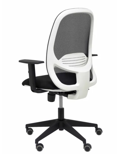 Silla oficina blanca ergonomica sincro