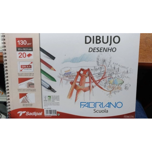 Block dibujo Sadipal Fabriano a4 sin recuadro