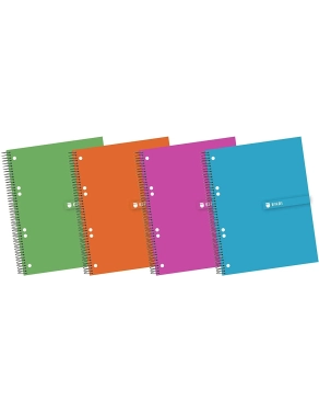Cuaderno Enri cuadriculado A5 140 hojas colores surtidos