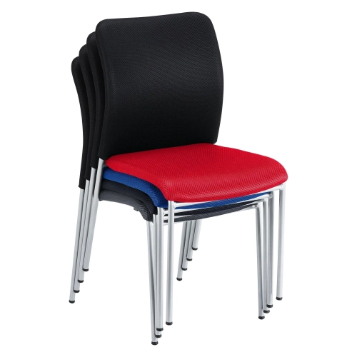 Silla confidente sin brazos Siracusa rojo