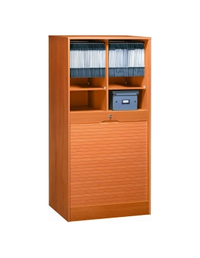 Armario madera con cierre de persiana 140x70 color cerezo