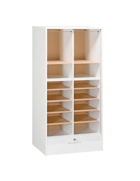 Armario madera con cierre de persiana 140x70 color blanco