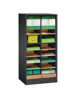 Armario madera con cierre de persiana 140x70 color antracita