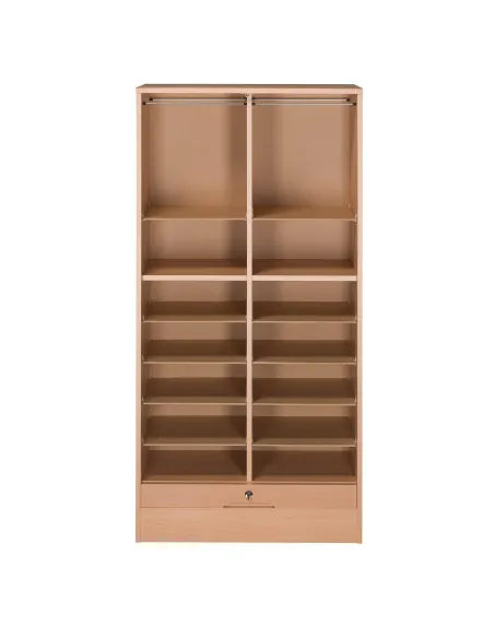 Armario madera con cierre de persiana 140x70 color haya