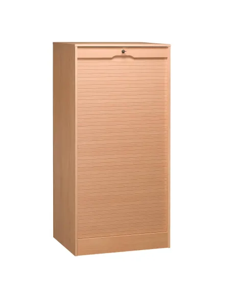 Armario madera con cierre de persiana 140x70 color haya