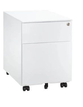 Cajonera metalica con ruedas JMB 2 cajones blanca