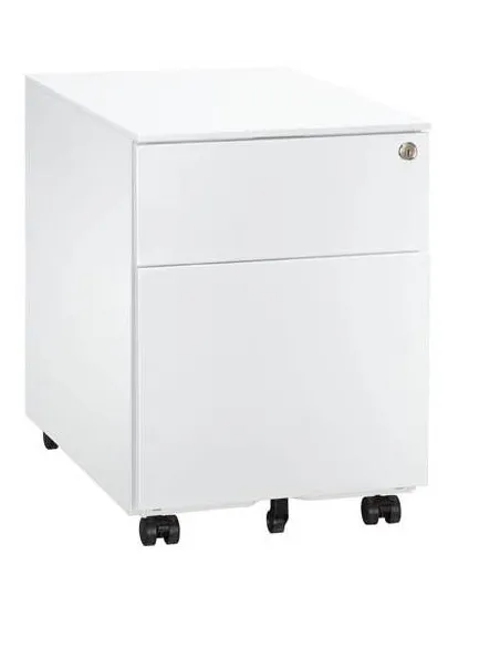 Cajonera metalica con ruedas JMB 2 cajones blanca