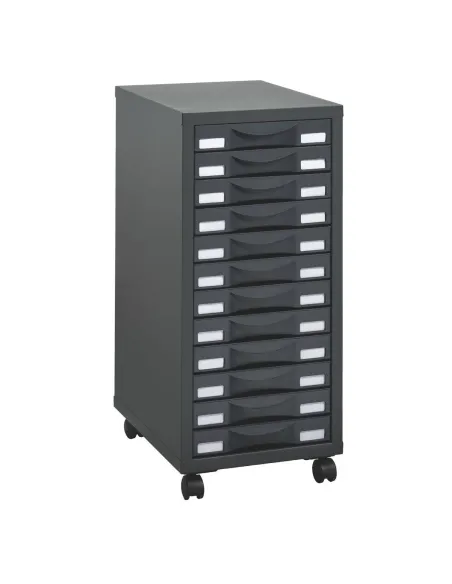 Cajonera metalica con ruedas 12 cajones Izo antracita