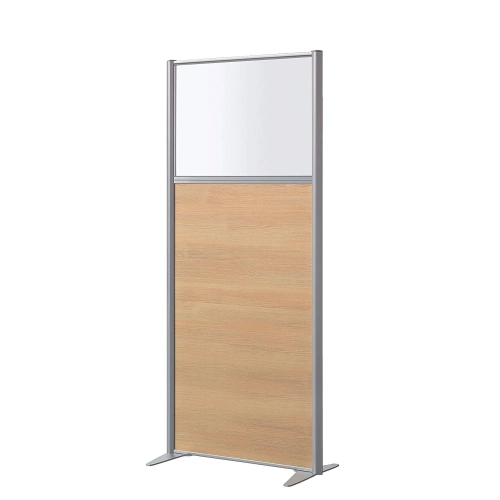 Mampara mixta 180x81 melamina haya y policarbonato translucido B-Zen