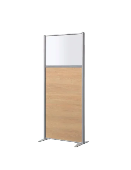 Mampara mixta 180x81 melamina haya y policarbonato translucido B-Zen