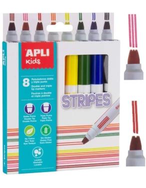 Rotuladores Stripes Apli 16809 doble y triple punta