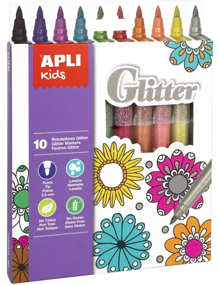 Rotuladores purpurina Apli 18212