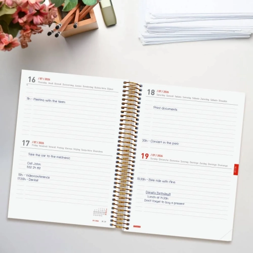 Agenda dos días página