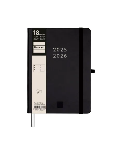 Agenda 18 meses S/V Finocam M5 Minimal negra
