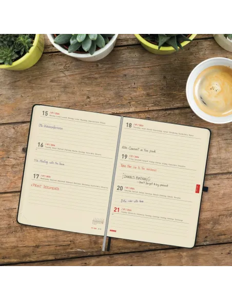 Agenda 18 meses S/V Finocam M5 Minimal negra