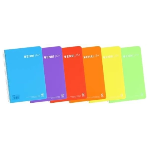 Cuaderno Enri Tapa PP folio cuadriculado 90g colores vivos