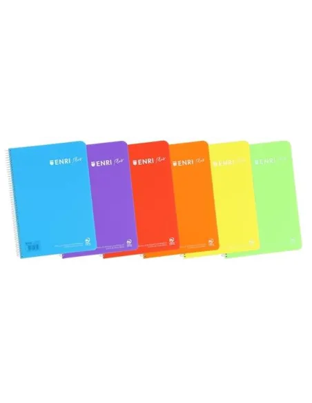 Cuaderno Enri PP folio rallado 90g colores vivos surtidos