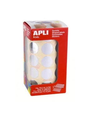 Gomets redondos 20 mm metalizados plata Apli