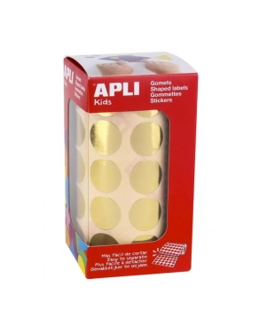 Gomets redondos 20 mm metalizados oro Apli