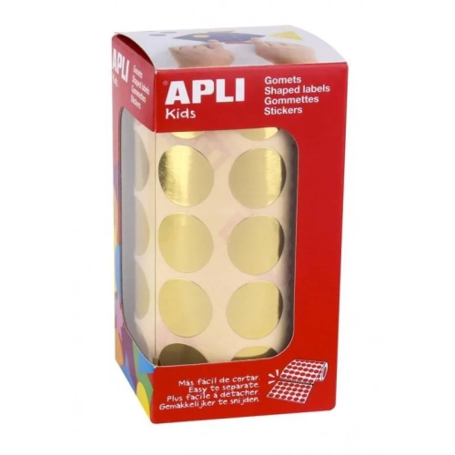 Gomets redondos 20 mm metalizados oro Apli