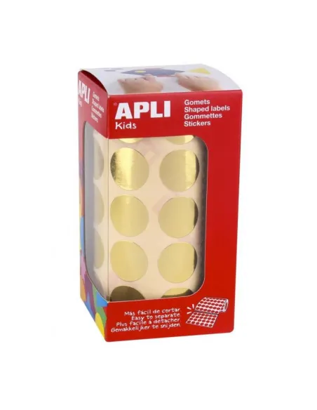 Gomets redondos 20 mm metalizados oro Apli