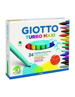 Rotuladores Giotto turbo maxi caja de 24 colores surtidos