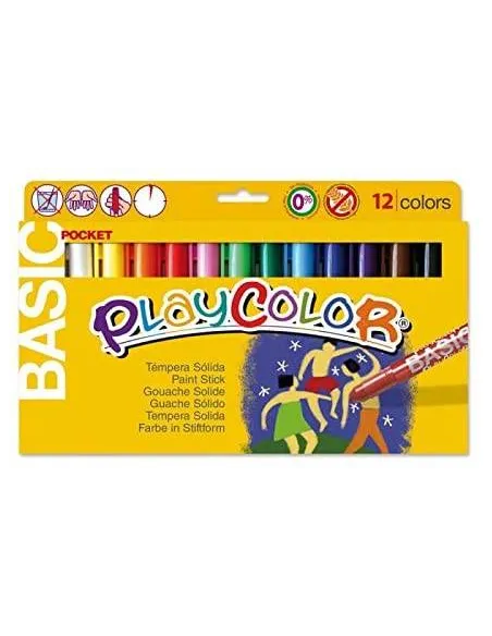 Tempera solida escolar One Pocket Playcolor 12 colores