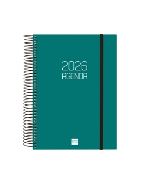 Agenda anual finocam Opaque E10 dia pagina verde