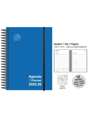 Agenda escolar día por página 1/8 students Senfort