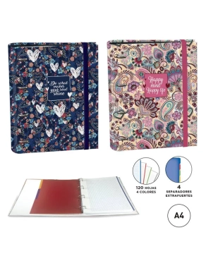 Carpeta Ringbook Senfort High Paisley A4 surtidas