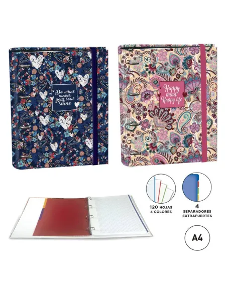 Carpeta Ringbook Senfort High Paisley A4 surtidas