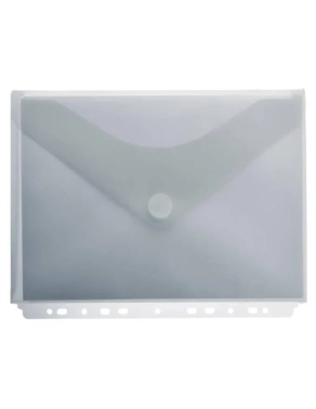 Sobre multitaladro plastico fuelle cierre velcro A4 cristal