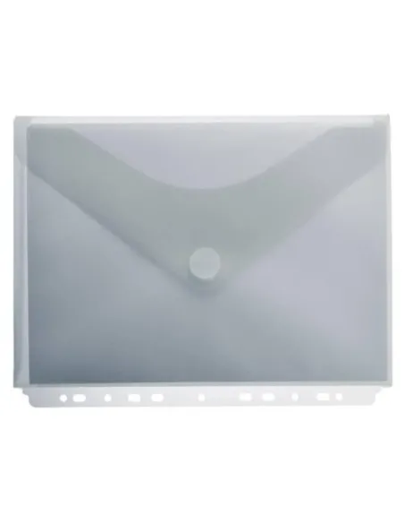 Sobre multitaladro plastico fuelle cierre velcro A4 cristal