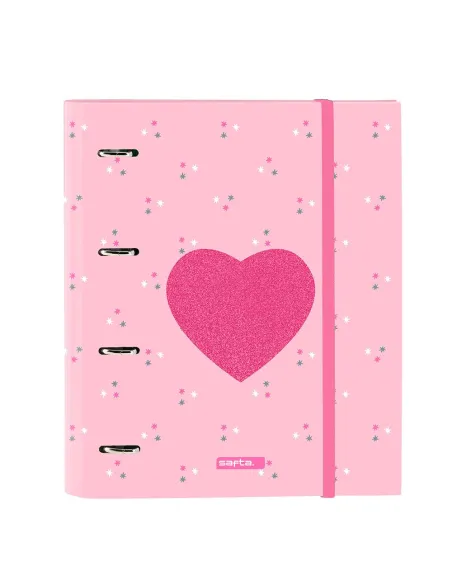 Carpeta 4 anillas con recambio Safta Corazon