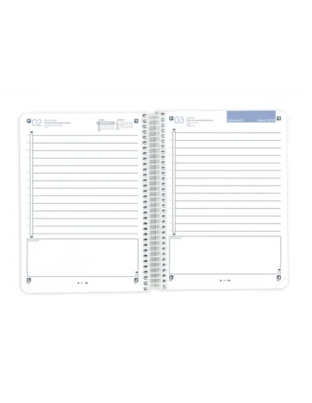 Agenda anual Oxford Live&Go día por página negra