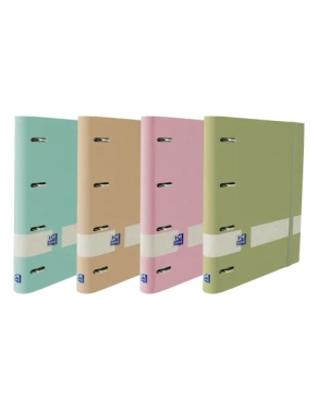 Carpeta 4 anillas con recambio Oxford nature pastel