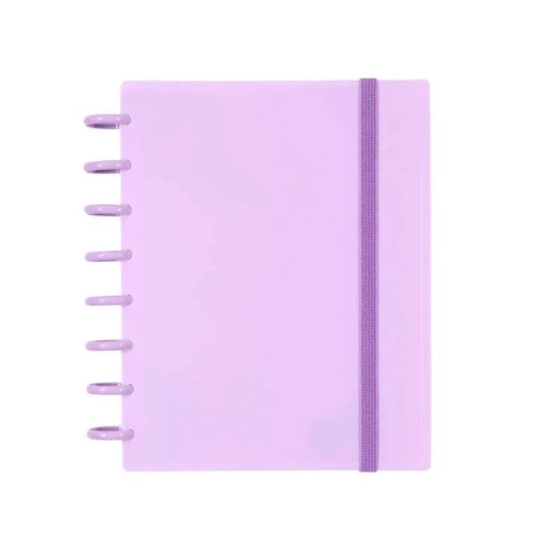 Cuaderno Ingeniox hojas extraíbles A5 cuadriculado malva